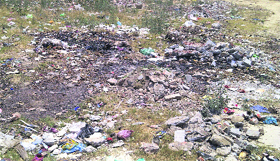 An open space in Phase II, Dugri, which has become a dumping ground.