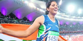 Krishna Poonias effort was 62.11m.