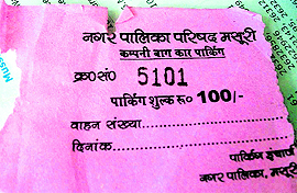 The parking receipt