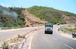 A stretch of Sidhra-Narwal highway that will be beautified under an ambitious plan