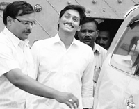 YSR Congress chief Jaganmohan Reddy comes out of the Chanchalguda Jail in Hyderabad on Sunday.  PTI