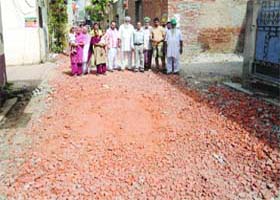 The repair work on a street has been left midway causing inconvenience to residents of Ward 63 in Amritsar