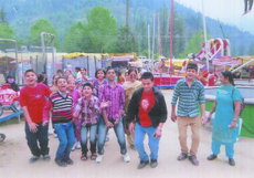 Students of the Different Convent School, Ghudda, having a great time during a summer tour. 