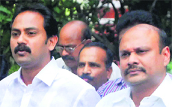 Congress legislators Alla Nani and Ranga Rao. 