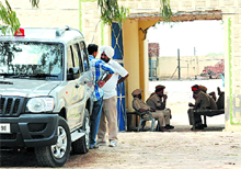 Many police personnel deployed at the site of the protest on the Bathinda-Barnala road and Lehra Dhurkot village parked their vehicles inside the villagers houses. 