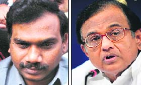 A Raja (L) & P Chidambaram