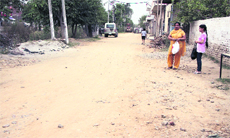 The work for the construction of a road in Shaheed Babu Labh Singh Nagar in Ward 40 lies incomplete in Jalandhar. 