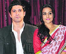 Pairing up: Farhan Akhtar & Vidya Balan