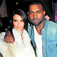 Kim Kardashian with Kanye West