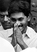 YSR Congress chief Jaganmohan Reddy comes out of jail in Hyderabad on Tuesday