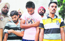 The accused in police custody in Amritsar on Wednesday.