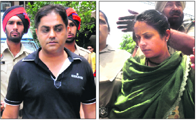Brandy and Neki Nalwa at the Mohali district courts.