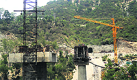 The work on the Udhampur-Qazigund rail project near Katra has restarted.