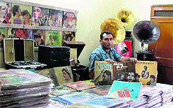 Sanjeev Puri shows collection of LP and vinyl records, gramophones and radio grams