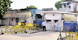 The entrance to the Jammu airport.