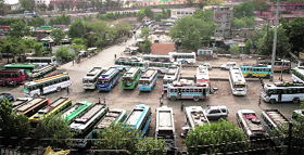 Law unto themselves: While the administration has directed drivers to refrain from idle parking at the bus stand, long-haul buses continue to violate the directive in Jammu.