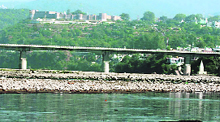 The water level of the Tawi has been increasing these days.