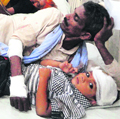The injured receive treatment at the Emergency Hospital, Katra, on Saturday.