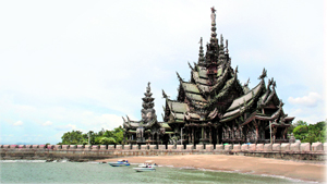 The Sanctuary of Truth is one mans vision of the common truth in all religions. This temple brings together gods from all over Asia