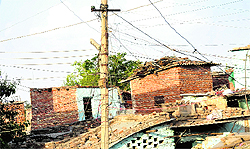 A massive kundi conections at colony number 4,Industrial Area ,Chandigarh on Sunday