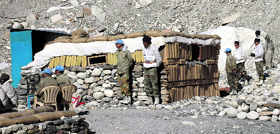 An Army bunker in Siachen.