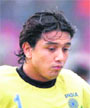 Indian goalkeeper Bharat Chetri 