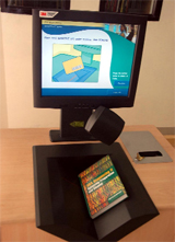 The machine used for the Self-circulation System. The system aids the library members in the issuing and returning of books on their own.