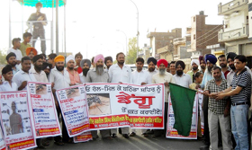 Members of several NGOs taking part in a rally organised to spread awareness about ways of curbing dengue and malaria in Bathinda on Tuesday.