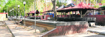 A view of the night food street at Sector 14 in Chandigarh. 