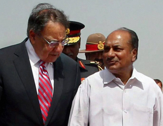US Defence Secretary Leon Panetta with Defence Minister AK Antony during the former's recent visit to New Delhi.