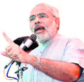 Narendra Modi has launched a tirade against the PM, Sonia Gandhi and policies of the Central Govt