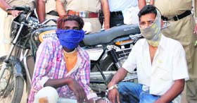 The two accused in police custody in Amritsar on Wednesday