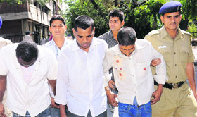 The accused in police custody in Chandigarh on Wednesday