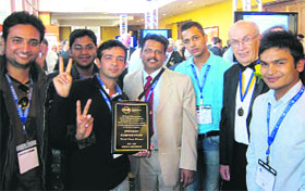 Students of Punjab Engineering College at the Society of Manufacturing Engineers Annual Conference in the USA.