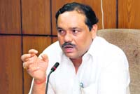 State Social Welfare and Transport Minister Surender Rakesh in Dehradun on Wednesday.