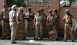 Security was beefed up near Bathinda bus stand