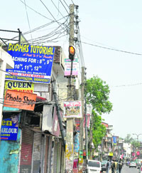 Power is still supplied to the city residents through worn-out wires.