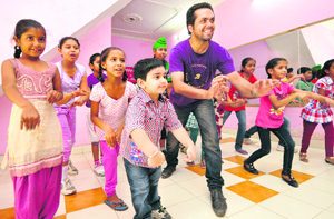 A dance workshop organised by Happy Singh, an amateur dance trainer, in Ludhiana. 