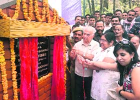 Senior BJP leader Shanta Kumar inaugurates Sorabh Van Vihar at Palampur on Sunday