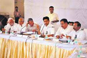 Legislators attend a District Vigilance and Monitoring Committee meeting organised by the DRDA in Sonepat