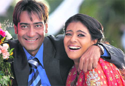 Pitching in: Ajay Devgn and Kajol 