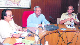 Chief Secretary Alok Kumar Jain during a meeting in Dehradun on Tuesday.