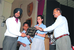 Raj Chengappa, Editor-in-Chief, The Tribune, at the annual prize distribution function at Sanawar on Tuesday.