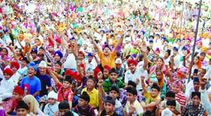 Children during the summer camp in Amritsar on Wednesday.