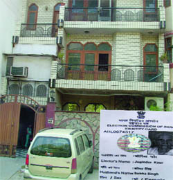 Joginder Kaurs house in west Delhi where she was found killed on Wednesday. 