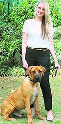Danielle Cuk with her dog Tyson