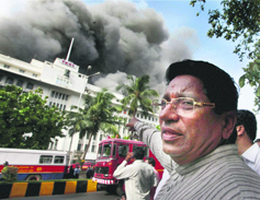Maharashtra minister Babanrao Pachpute at the Mantralaya building in Mumbai on Thursday.