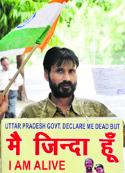 Victimised for inter-caste marriage by his uncle and other villagers, Santosh hopes the nomination will help prove he is alive