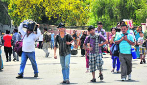 Tourists throng Jammu as the Amarnath yatra draws closer. 