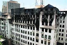 The Maharashtra Mantralaya in Mumbai on Friday, a day after the major fire. 